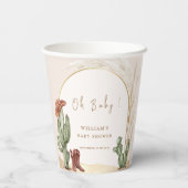 ボホカクタスアーチデザートカウボーイベビーシャワー 紙コップ (裏面)