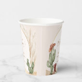 ボホカクタスアーチデザートカウボーイベビーシャワー 紙コップ (右)