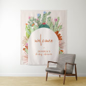 ボホカクタスアーチデザートパンパスベビーシャワーウェルカム タペストリー (インサイチュ)