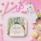 ボホカクタスアーチデザートパンパスベビーシャワーウェルカム ペーパープレート (パーティー)