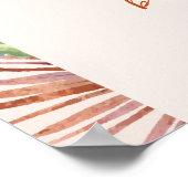 ボホカクタスアーチデザートパンパスベビーシャワーウェルカム ポスター (角)