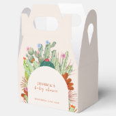 ボホカクタスアーチデザートパンパスベビーシャワー フェイバーボックス (オープン)