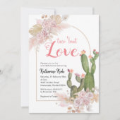 ボホカクタスタコボウラブブライダルシャワー 招待状 (正面)