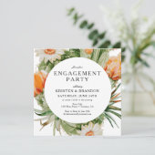 ボホカクタスデザート婚約パーティ招待状 招待状 (スタンド正面)