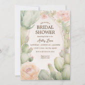 ボホカクタスブライダルシャワー招待 招待状 (正面)