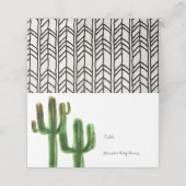 ボホカクタスベビーシャワー座席表 プレイスカード (外部開封)