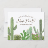 ボホカクタス水彩新しいルーツクラフト移動 ノートカード (正面)