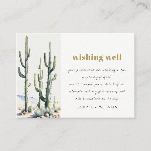 ボホカクティー砂漠結婚風景の願い井戸 エンクロージャーカード (正面)