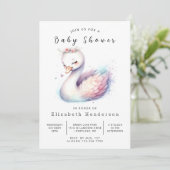 ボホカスタムスワンベイビーシャワー 招待状 (スタンド正面)