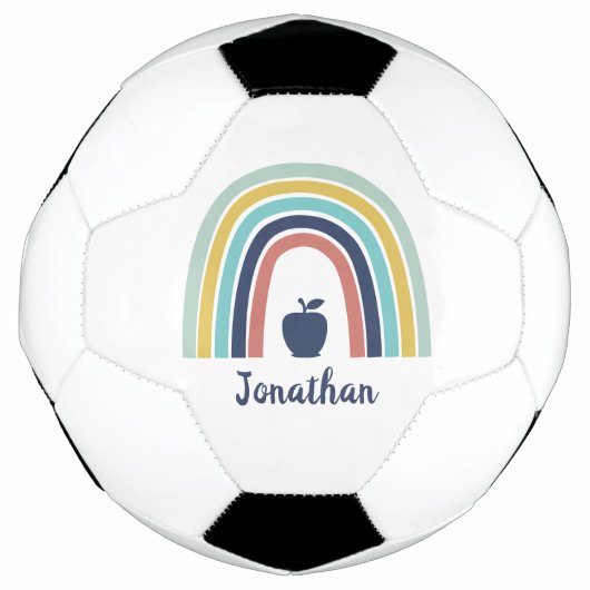 ボホカスタムモダンーのリンゴの果実虹 サッカーボール (正面)