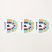 ボホカスタムモダンーのリンゴの果実虹 ヨガマット (正面(横))