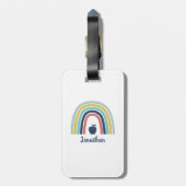 ボホカスタムモダンーのリンゴの果実虹 ラゲッジタグ (裏面縦)