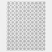 ボホカッコいいモダン白黒シャクナゲ フリースブランケット (正面)