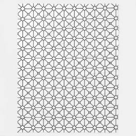 ボホカッコいいモダン白黒シャクナゲ フリースブランケット