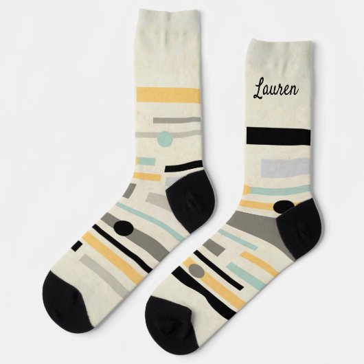 ボホカッコいいー中世紀モダンに名前を追加 ソックス (左)