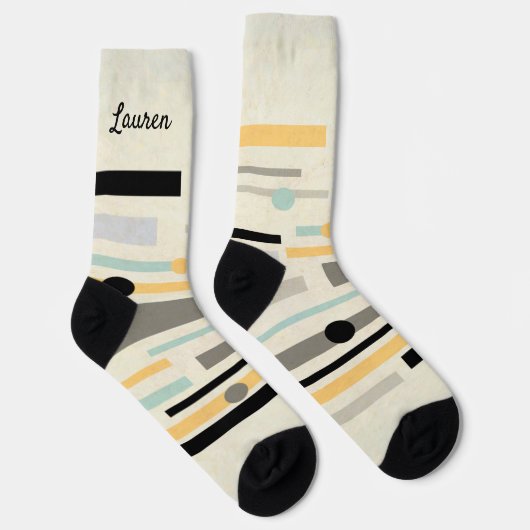 ボホカッコいいー中世紀モダンに名前を追加 ソックス (右)