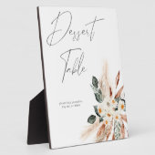 ボホカッパーパンパス&ベージュフローラデザートテーブル フォトプラーク (側面)