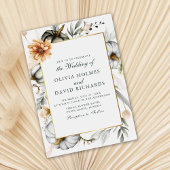 ボホカボチャとワイルドフラワー結婚ズ 招待状