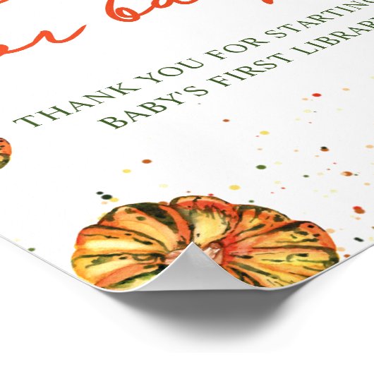 ボホカボチャはベビーポスターの本の途中だ ポスター (角)