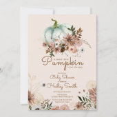 ボホカボチャは赤ちゃんシャワーの途中にある 招待状 (正面)