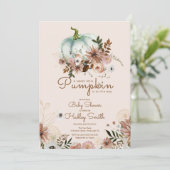 ボホカボチャは赤ちゃんシャワーの途中にある 招待状 (スタンド正面)