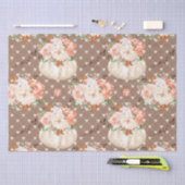 ボホカボチャハート花 薄葉紙 (クラフト)