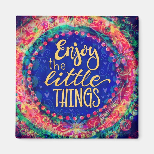 ボホカラフルお洒落の小さなもの マグネット (正面)