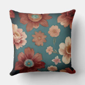 ボホカラフルの花 クッション (裏面)