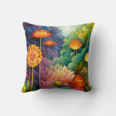 ボホカラフルの花 クッション (裏面)