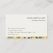 ボホカラフルイエローオークル絵を描フローラロゴ 名刺 (裏面)