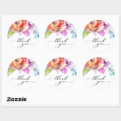 ボホカラフルウォーター色フローラありがとう ラウンドシール (シート)