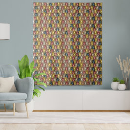 ボホカラフルウッドランドフクロウ模様 タペストリー