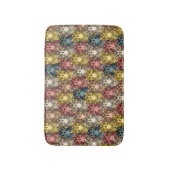 ボホカラフルウッドランドフクロウ模様 バスマット (正面縦)