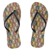 ボホカラフルウッドランドフクロウ模様 ビーチサンダル (ソール)