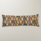 ボホカラフルウッドランドフクロウ模様 ボディピロー (裏面)