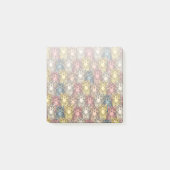 ボホカラフルウッドランドフクロウ模様 ポストイット (正面)