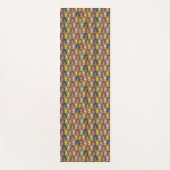 ボホカラフルウッドランドフクロウ模様 ヨガマット (正面)