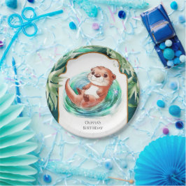 ボホカラフルオッタ誕生日 ペーパープレート