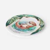 ボホカラフルオッタ誕生日 ペーパープレート (アングル)