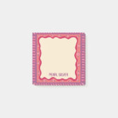 ボホカラフルカスタムシックモノグラムパーソナライズされた ポストイット (正面)