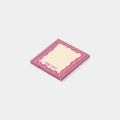 ボホカラフルカスタムシックモノグラムパーソナライズされた ポストイット (アングル)