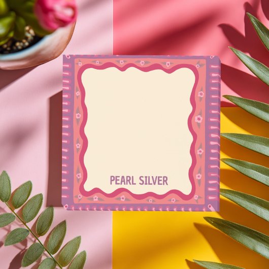 ボホカラフルカスタムシックモノグラムパーソナライズされた ポストイット