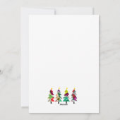 ボホカラフルクリスマスツリーズハッピーホリデー シーズンカード (裏面)