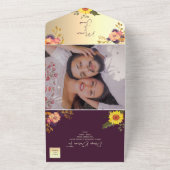 ボホカラフルジュエル結婚トン オールインワン招待状 (外側)