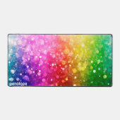 ボホカラフルスタイルグリッターテクスモノグラム デスクマット (正面)