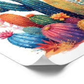 ボホカラフルデザートカボスアート ポスター (角)