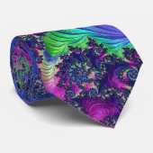 ボホカラフルトリップ(幻覚体験)のようなジュエル音虹フラクタル ネクタイ (ロール)