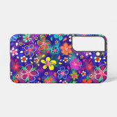 ボホカラフルドードルの花 SAMSUNG GALAXYケース (裏面横)