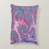 ボホカラフルヒッパイグルーヴィパステルトリップ（幻覚体験）のようなフラクタル アクセントクッション (裏面(縦))