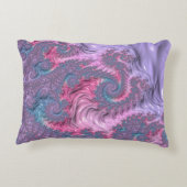 ボホカラフルヒッパイグルーヴィパステルトリップ（幻覚体験）のようなフラクタル アクセントクッション (裏面)